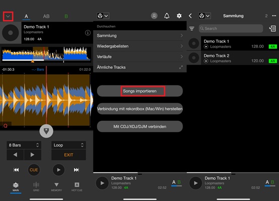 Spotify Playlist to Rekodbox importieren auf dem Handy