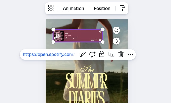 Spotify Player einfügen