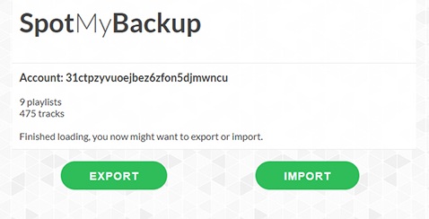 Spotify-Playlists exportieren mit Spotmybackup