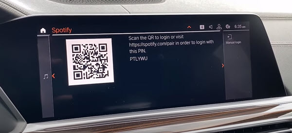 Spotify QR Code scannen im BMW