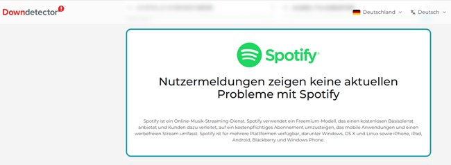 Ist Spotify Störung