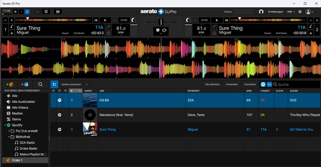 Spotify-Titel zu Serato Crates hinzufügen