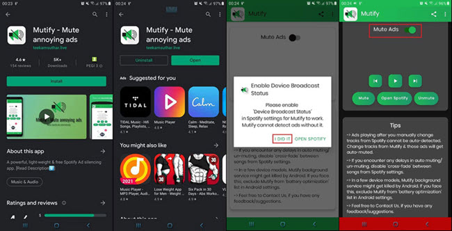 Spotify Werbung blocken auf dem Android