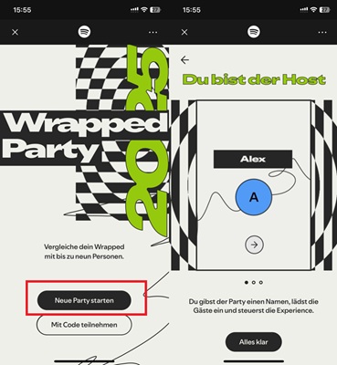 Spotify Wrapped-Party starten