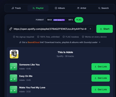 SpotyLoader Spotify Downloader online