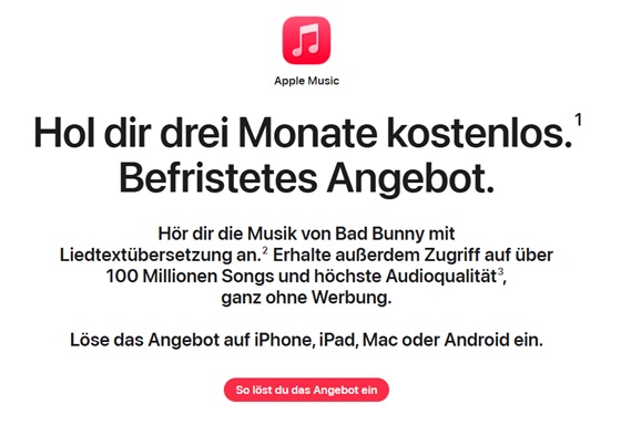 Super Bowl Apple Music kostenlos nutzen