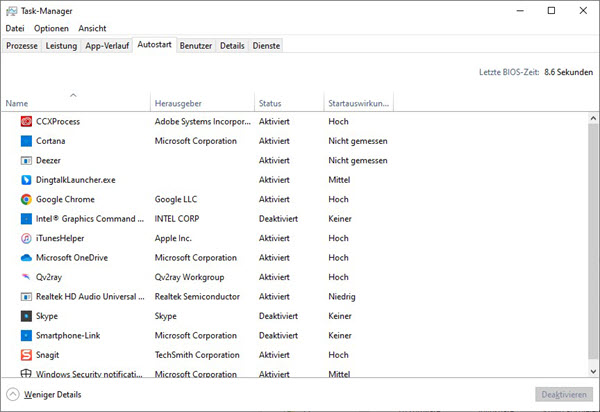 Windows Task Manager Autostart