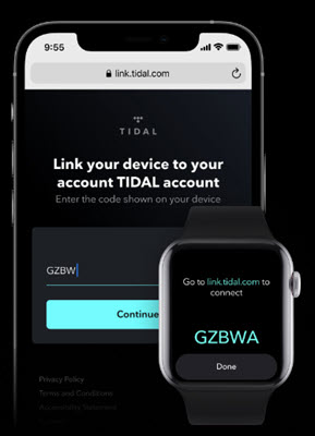 Tidal mit Apple Watch koppeln