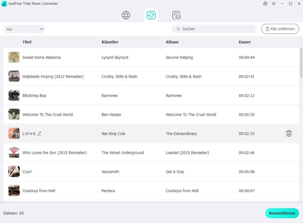 TIDAL-Musik mit AudFree TIDAL Music Converter konvertieren