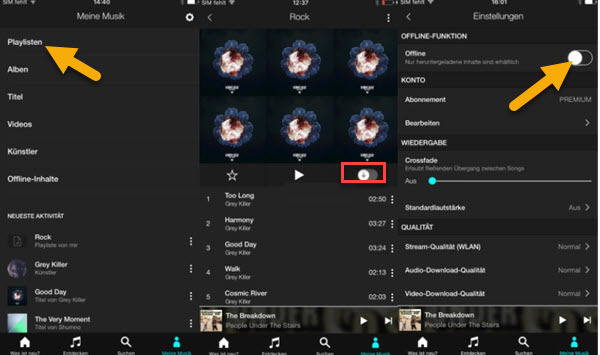 Tidal Musik herunterladen und offline hören