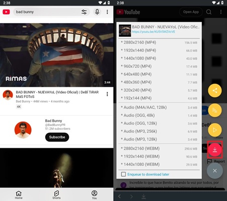 YouTube Audio downloaden mit TubeMate Downloader