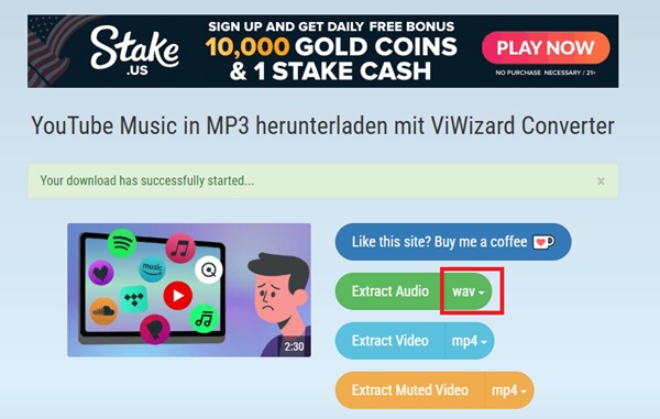 YouTube in WAV umwandeln mit TubeRipper