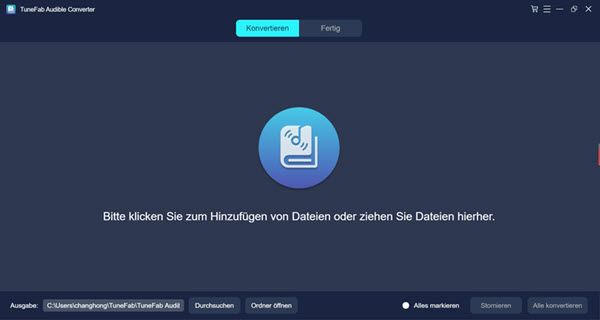 TuneFab Audible Converter Oberfläche