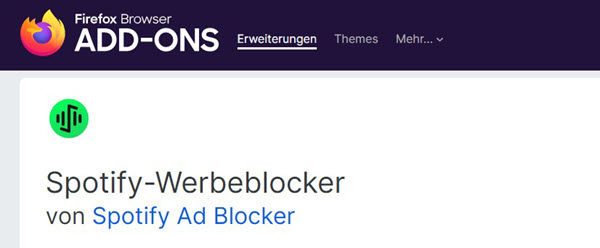 uBlock Origin bei FireFox