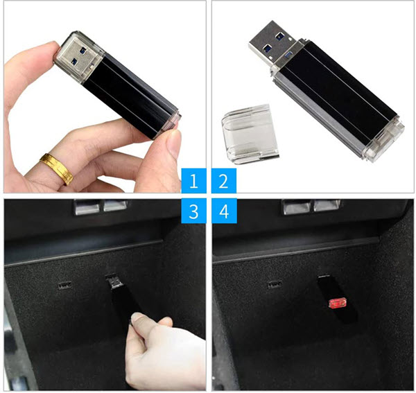 USB-Stick an Tesla anschließen