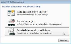 Virtual CD Musikdateimodus aktivieren