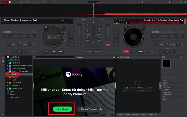 Spotify mit VirtualDJ verbinden