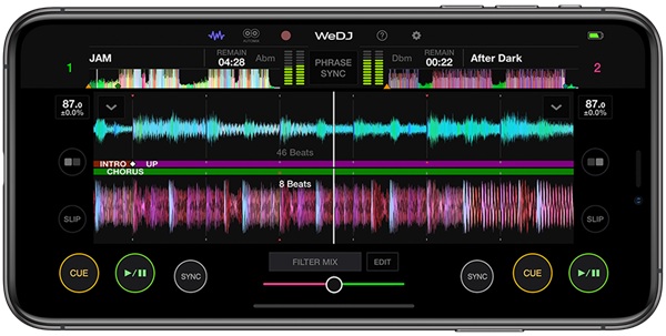 Spotify-Musik in WeDJ mischen