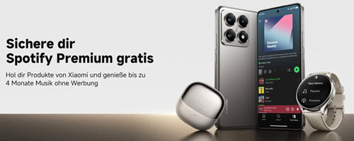 4 Monate Spotify Premium kostenlos mit XiaoMi-Geräte erhalten
