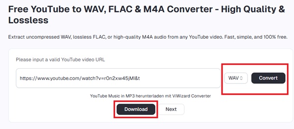 YouTube in WAV umwandeln mit Y2WAV