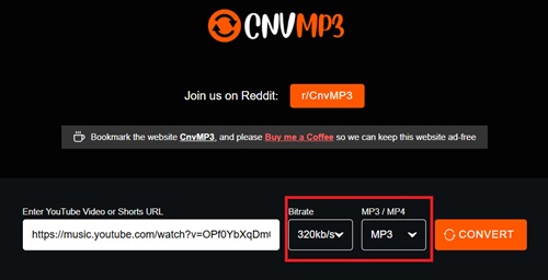 YouTube to MP3 herunterladen mit CNVMP3
