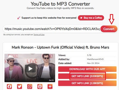 YouTube to MP3 herunterladen mit MP3Convert
