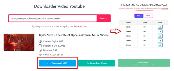 Yt1z YouTube to MP3 Downloader