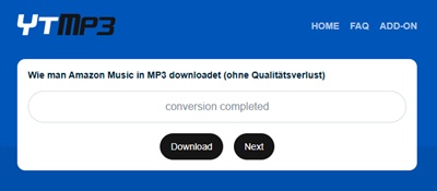 YouTube to MP3 herunterladen mit YTMP3