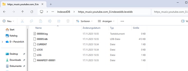 YouTube Music Downloads Speicherort