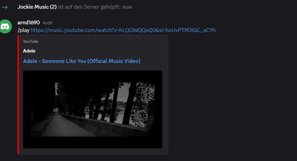 YouTube Music mit Discord Bot hören