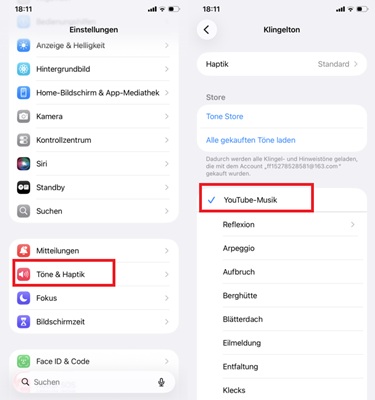 YouTube als Klingelton auf iPhone nehmen