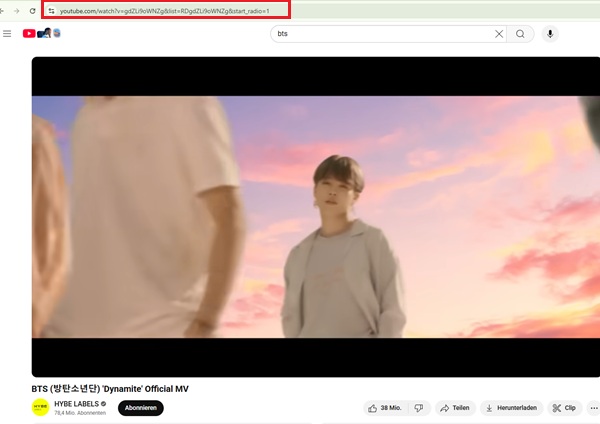 YouTube Link kopieren