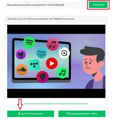 YouTube in WAV umwandeln mit YouTubetoWAV