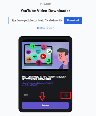 YouTube in WAV umwandeln mit YT1D