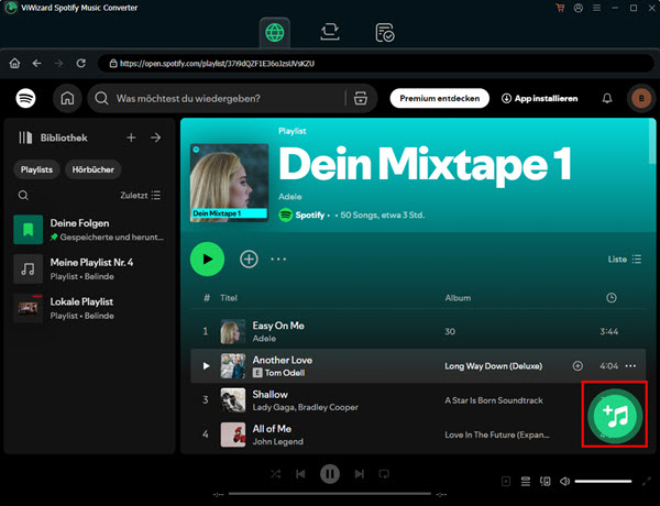 Spotify Playlist hinzufügen