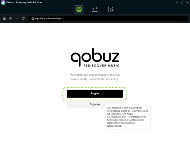 Bei Qobuz anmelden