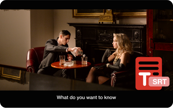 Untertitel als SRT- oder Originalformat-Dateien speichern