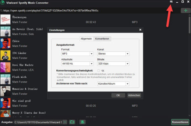 Ausgabeeinstellungen anpassen